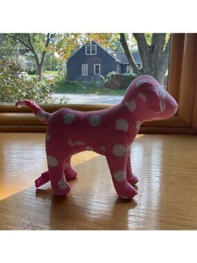 Vintage Victoria's Secret PINK Polka Dot Plush Dog Mascot Y2K Room Decor